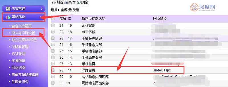 深度網(wǎng)網(wǎng)站后臺(tái)網(wǎng)站首頁(yè)位置